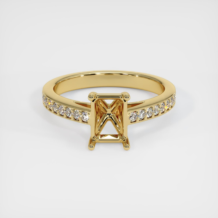 14K Yellow Gold Pave Ring Setting