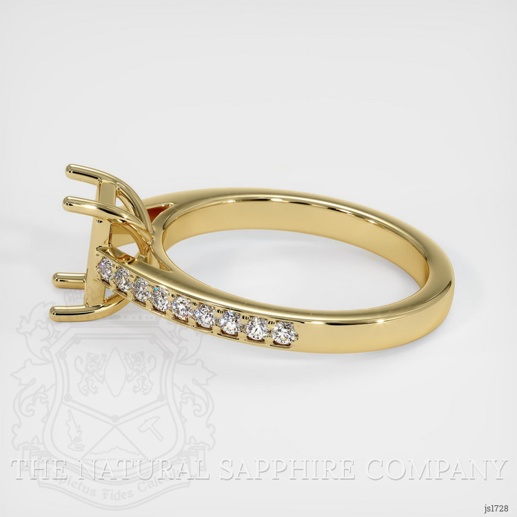14K Yellow Gold Pave Ring Setting