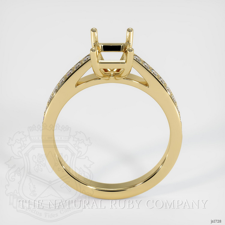 14K Yellow Gold Pave Ring Setting