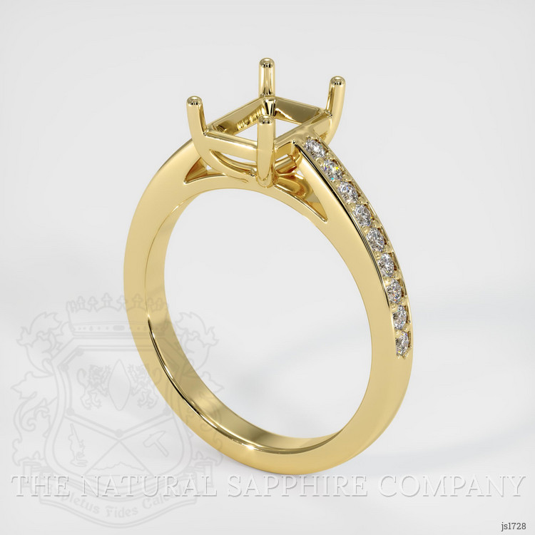 18K Yellow Gold Pave Ring Setting