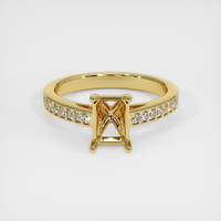 18K Yellow Gold Pave Ring Setting Image
