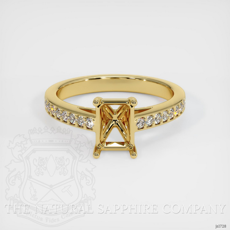18K Yellow Gold Pave Ring Setting