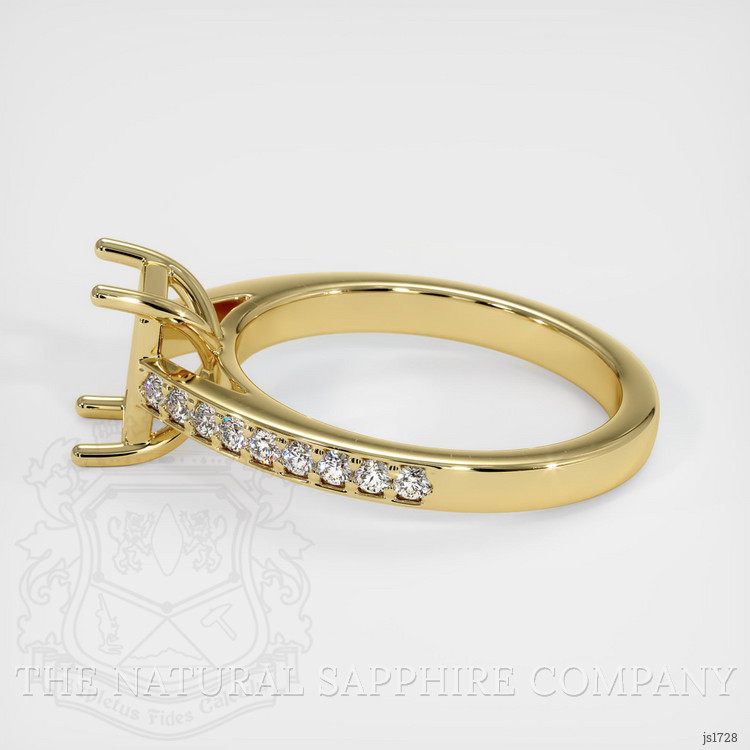 18K Yellow Gold Pave Ring Setting