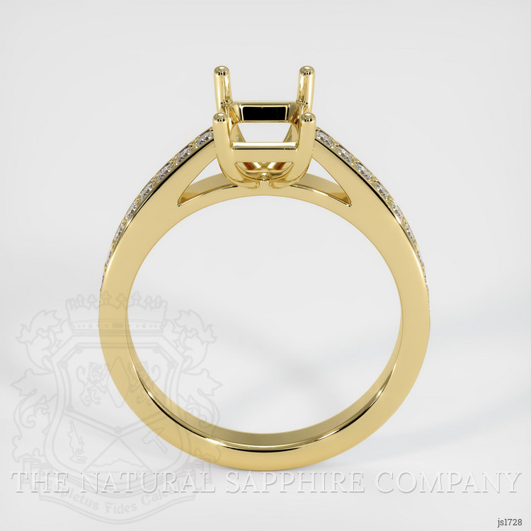 18K Yellow Gold Pave Ring Setting