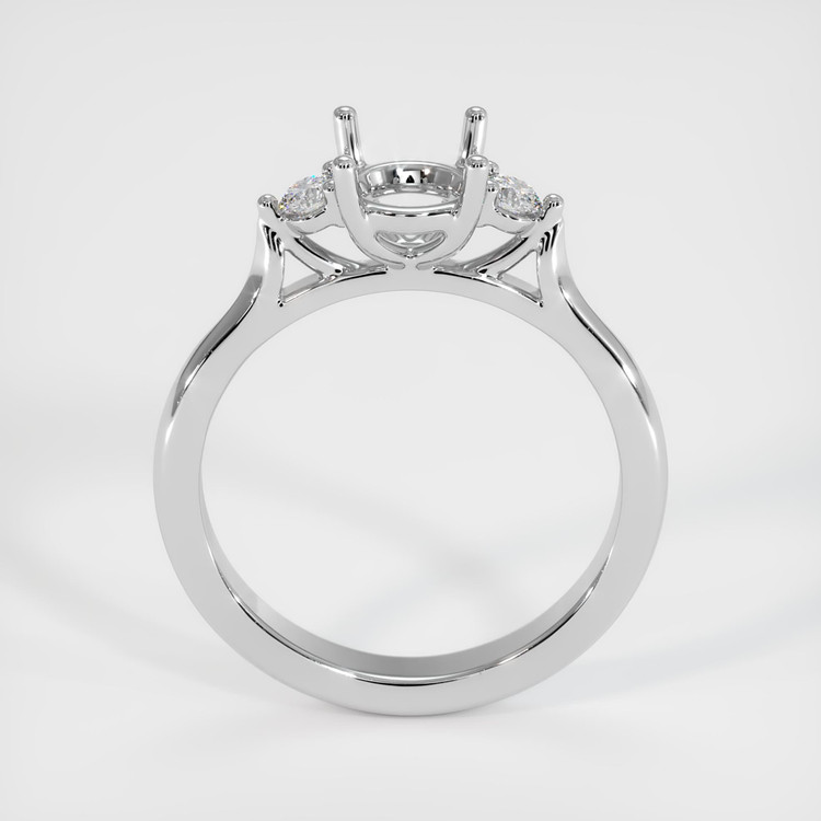 Platinum 950 Three Stone Ring Setting