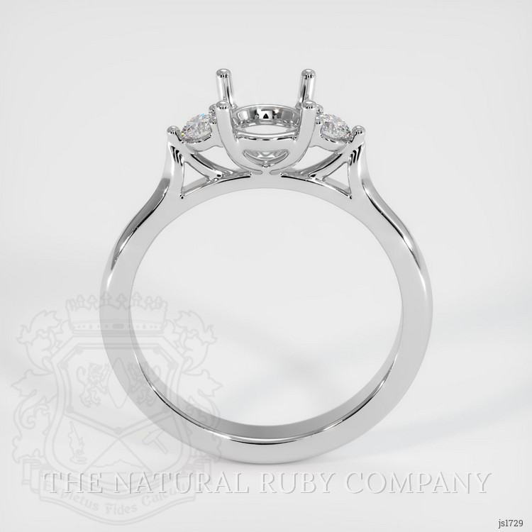 Platinum 950 Three Stone Ring Setting