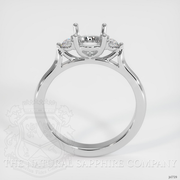 Platinum 950 Three Stone Ring Setting