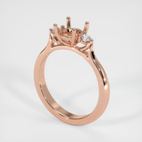 14K Rose Gold Three Stone Ring Setting Video