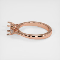 14K Rose Gold Three Stone Ring Setting Image