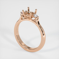 18K Rose Gold Three Stone Ring Setting Video