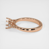 18K Rose Gold Three Stone Ring Setting Image