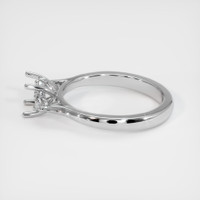 14K White Gold Three Stone Ring Setting Image