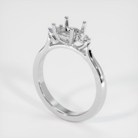 18K White Gold Three Stone Ring Setting Video