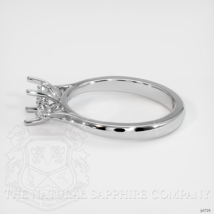 18K White Gold Three Stone Ring Setting