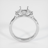 18K White Gold Three Stone Ring Setting Image