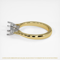 14K White & Yellow Three Stone Ring Setting Image
