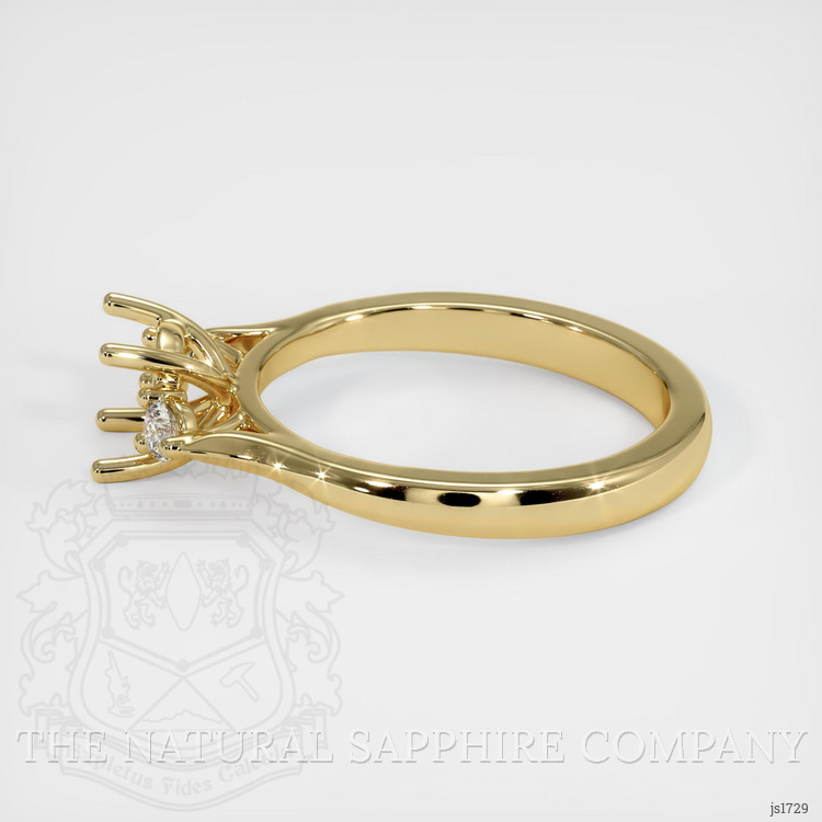 10K Yellow Gold Three Stone Ring Setting