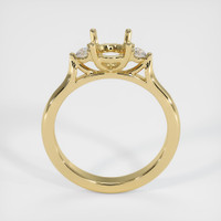 10K Yellow Gold Three Stone Ring Setting Image