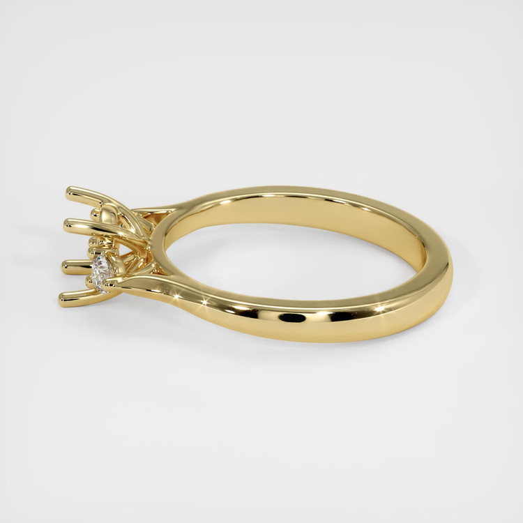 14K Yellow Gold Three Stone Ring Setting