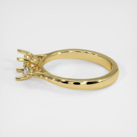 18K Yellow Gold Three Stone Ring Setting Image