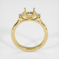 18K Yellow Gold Three Stone Ring Setting Image