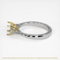 14K Yellow & White Three Stone Ring Setting Image