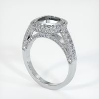 Pave Bluish Purple Sapphire Ring 1.39 Ct., Platinum 950 Combination Setting