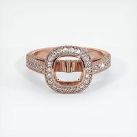 14K Rose Gold Pave Ring Setting Image