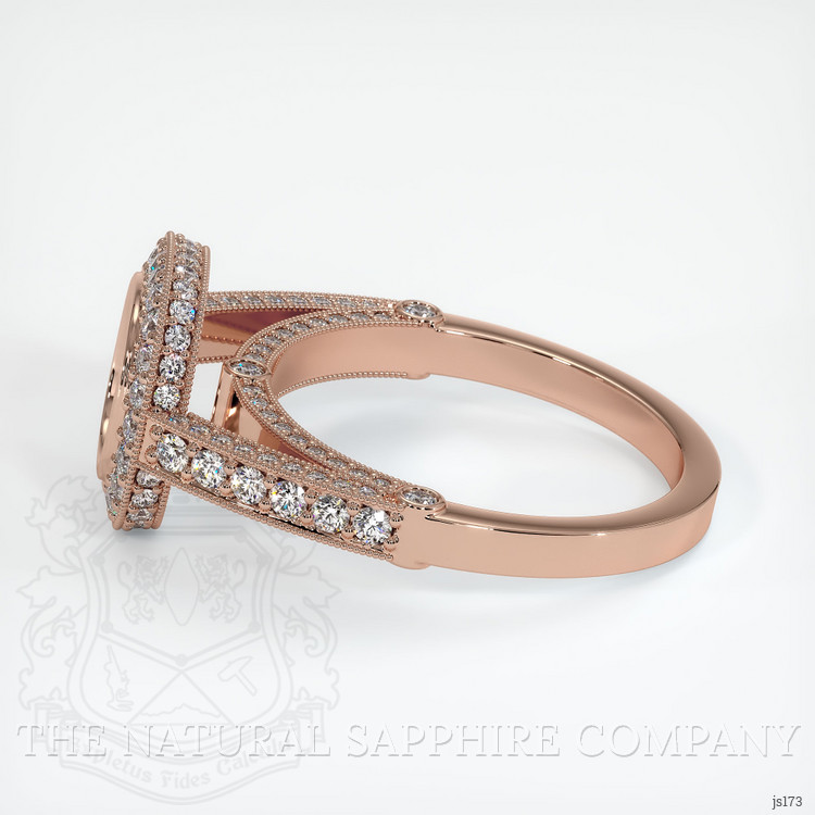 14K Rose Gold Pave Ring Setting