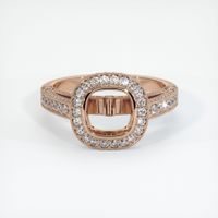 18K Rose Gold Pave Ring Setting Image