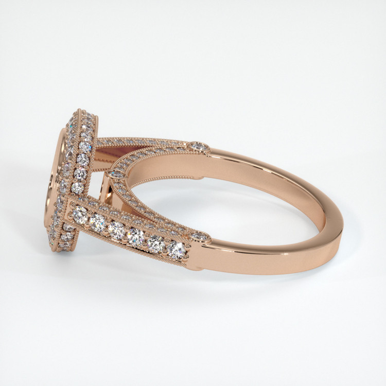 18K Rose Gold Pave Ring Setting