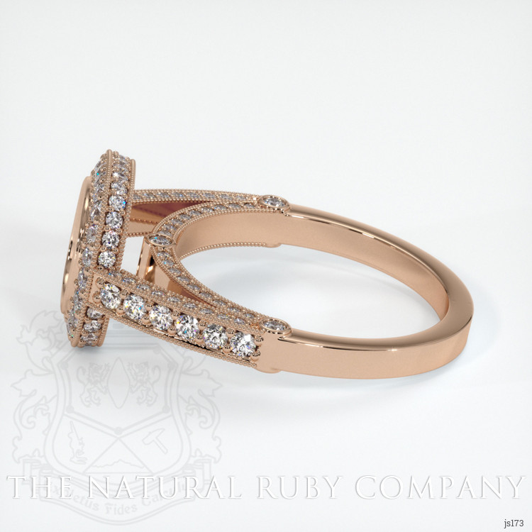 18K Rose Gold Pave Ring Setting