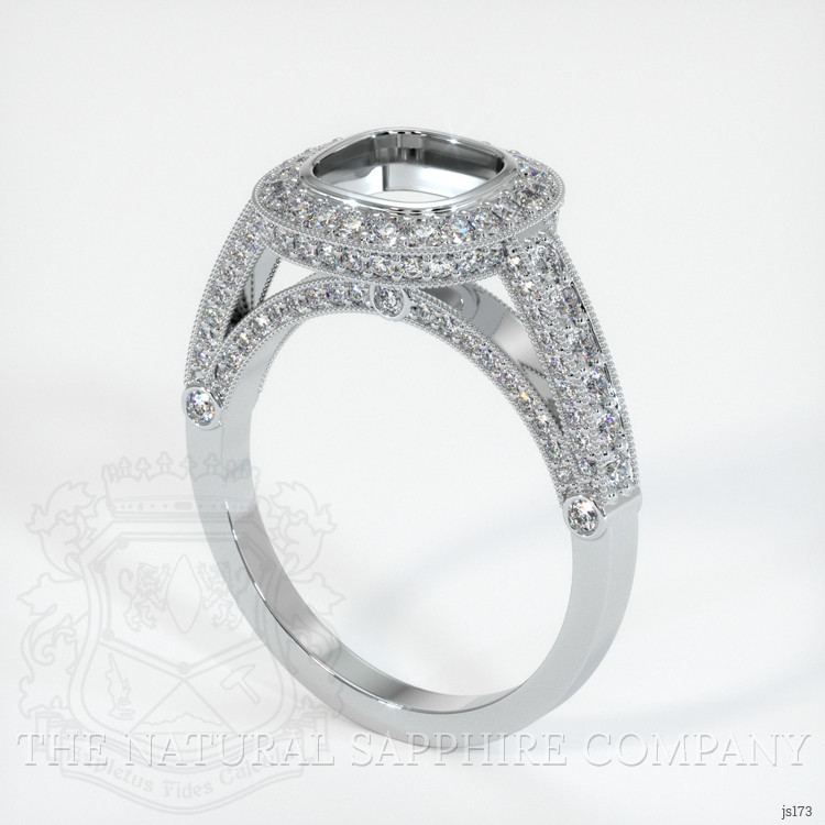 10K White Gold Pave Ring Setting