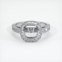 14K White Gold Pave Ring Setting Image