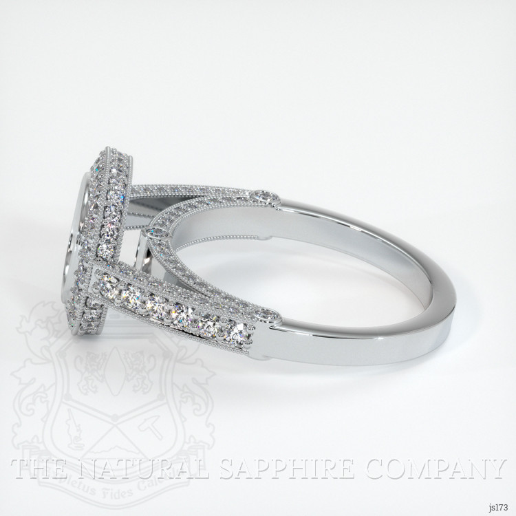 14K White Gold Pave Ring Setting