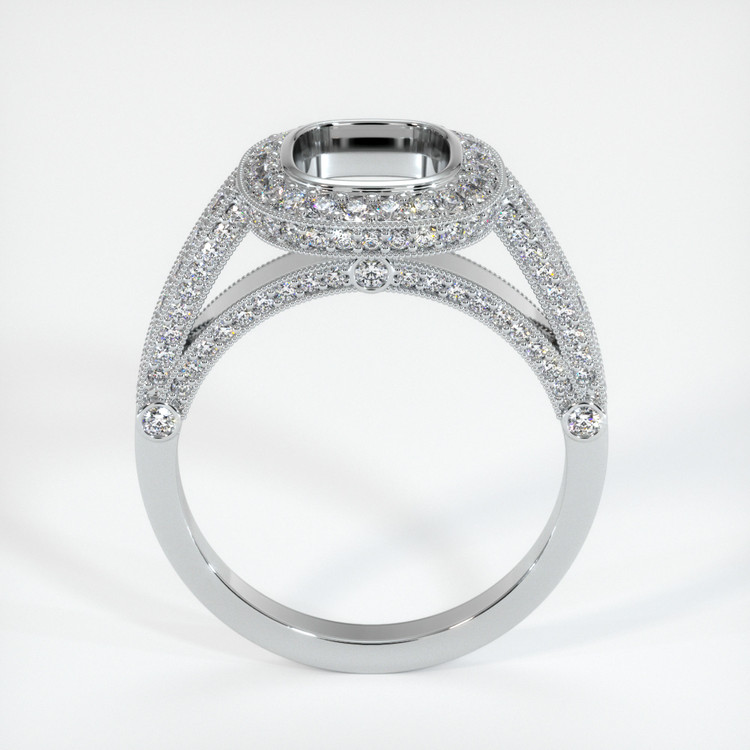 18K White Gold Pave Ring Setting