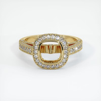 10K Yellow Gold Pave Ring Setting Image