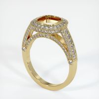 14K Yellow Gold Pave Ring Setting Video