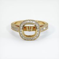 14K Yellow Gold Pave Ring Setting Image