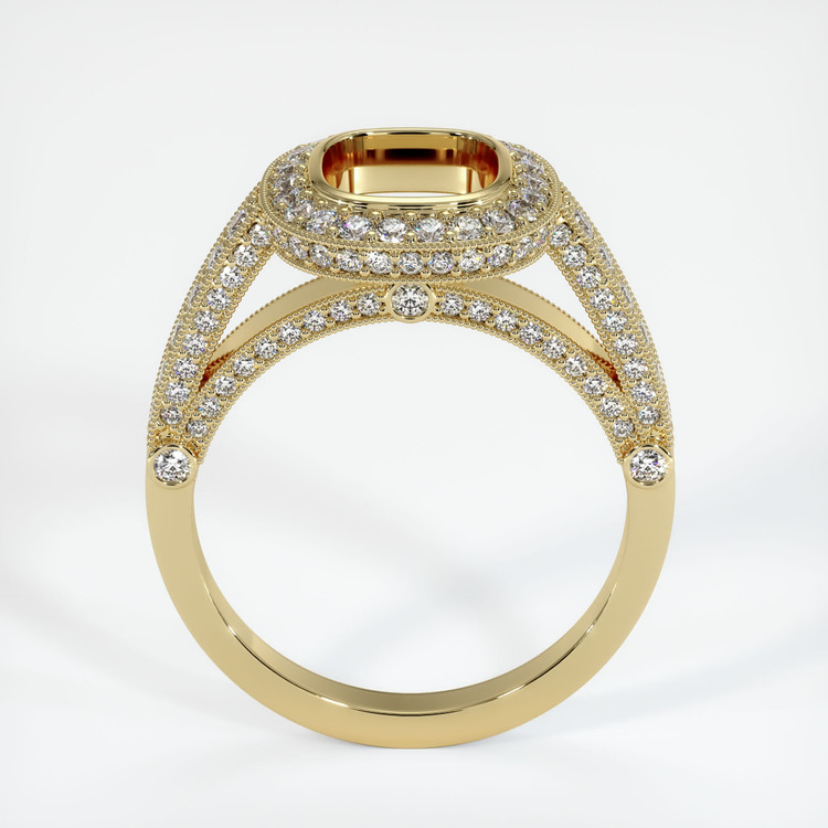14K Yellow Gold Pave Ring Setting