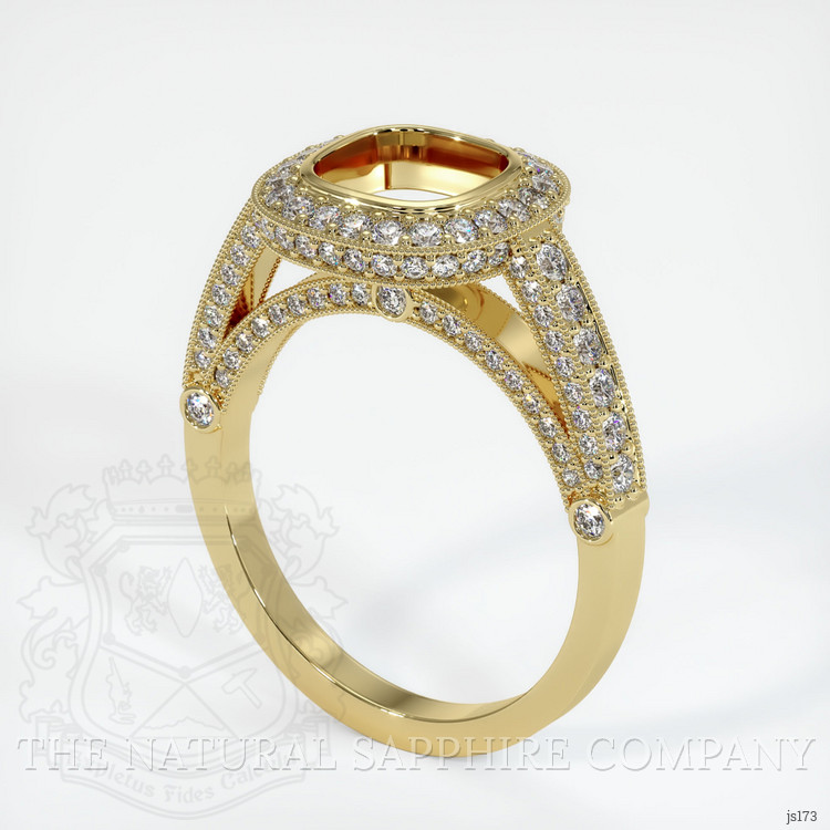 18K Yellow Gold Pave Ring Setting