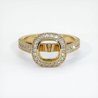 18K Yellow Gold Pave Ring Setting Image
