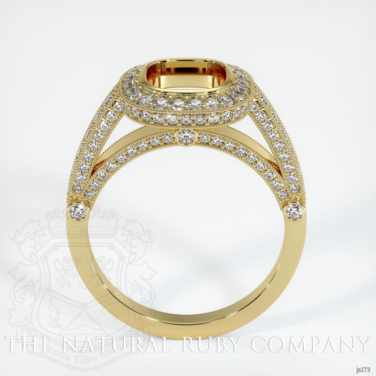 18K Yellow Gold Pave Ring Setting