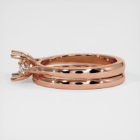 14K Rose Gold Three Stone Ring Setting Image