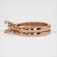 18K Rose Gold Three Stone Ring Setting Image