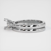 10K White Gold Three Stone Ring Setting Image