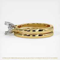 18K White & Yellow Three Stone Ring Setting Image