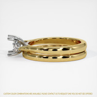 18K White & Yellow Three Stone Ring Setting Image