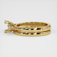 10K Yellow Gold Three Stone Ring Setting Image
