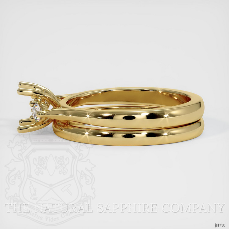 10K Yellow Gold Three Stone Ring Setting